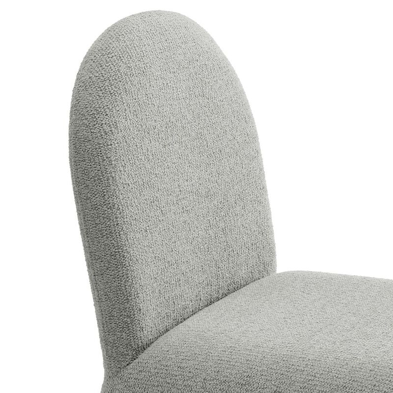 Modway Junia Boucle Upholstered Arch Armless Dining Chair