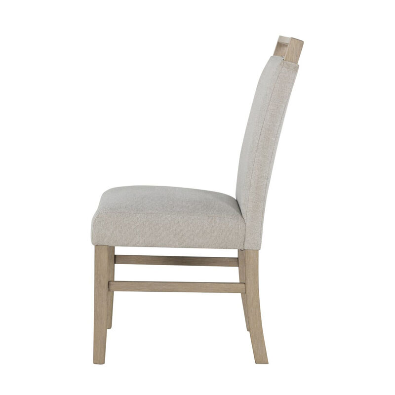 Light Grey Modern Dining Chairs Set of 2 image number 2