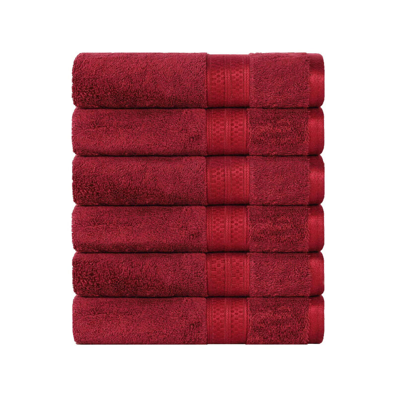 Heavyweight 6 Piece Hand Towel Set with Plush Rayon Blend Fabric image number 0