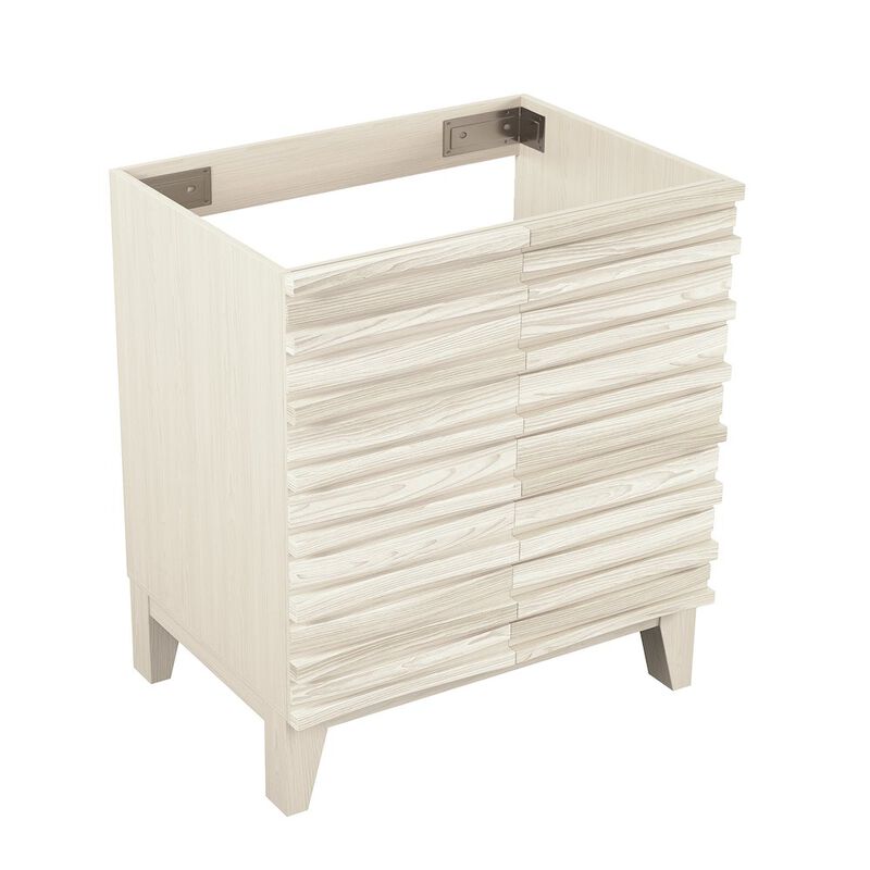 Cascade 30" Freestanding Bathroom Vanity Cabinet without Top in White Oak image number 2