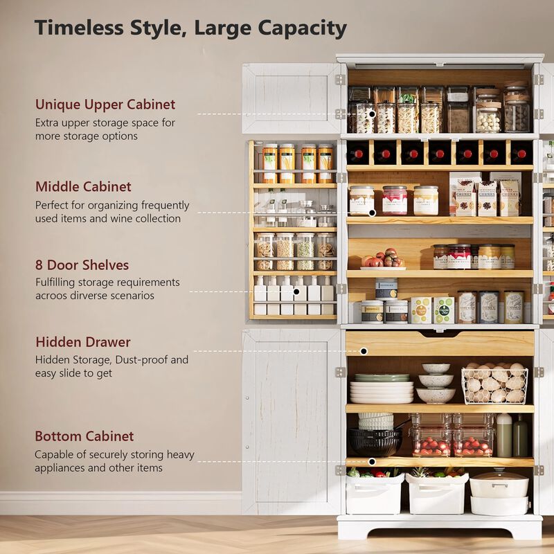 Peptex Kitchen Pantry Cabinet image number 5