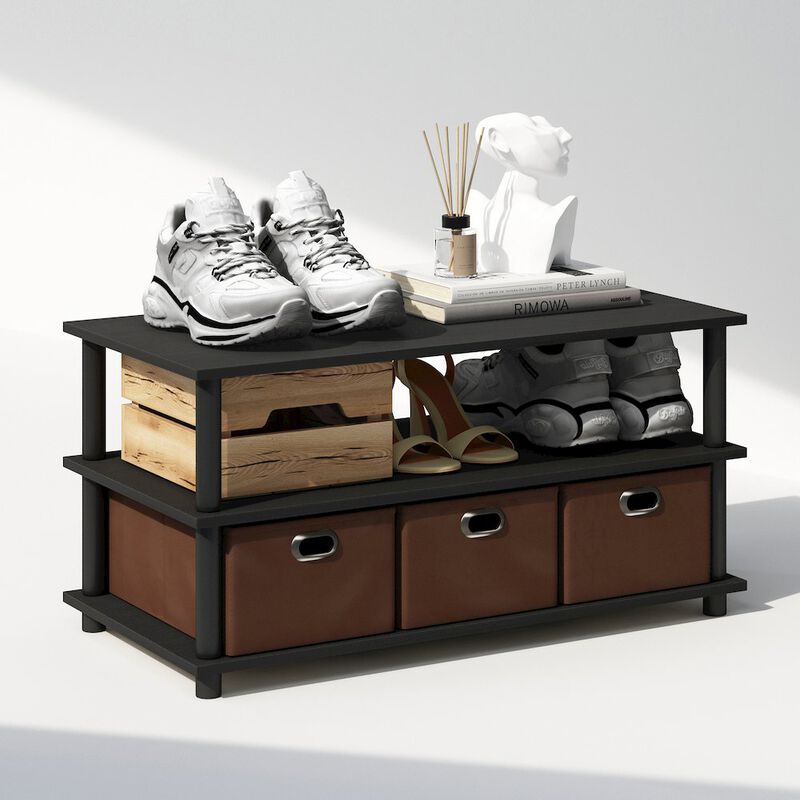 Turn-N-Tube Multipurpose Compact Open Storage Shoe Rack, Shoe Shelf Organizer