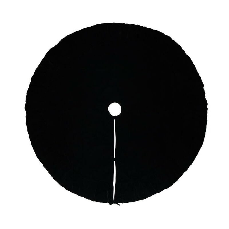 84" Plush Black Velvet Treeskirt image number 0