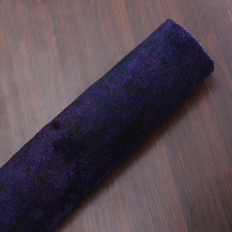 RUGSOTIC CARPETS HAND KNOTTED LOOM SILK ECO-FRIENDLY AREA RUGS  - Purple Color, Plain Solid Design, High Pile Thick Handmade Anti Skid Area Rugs for Living Room, Bed Room (LS0111) image number 6