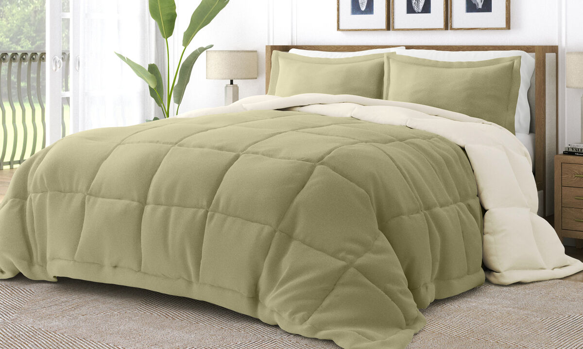 Reversible Comforter Set Super Soft Down-Alternative Bedding