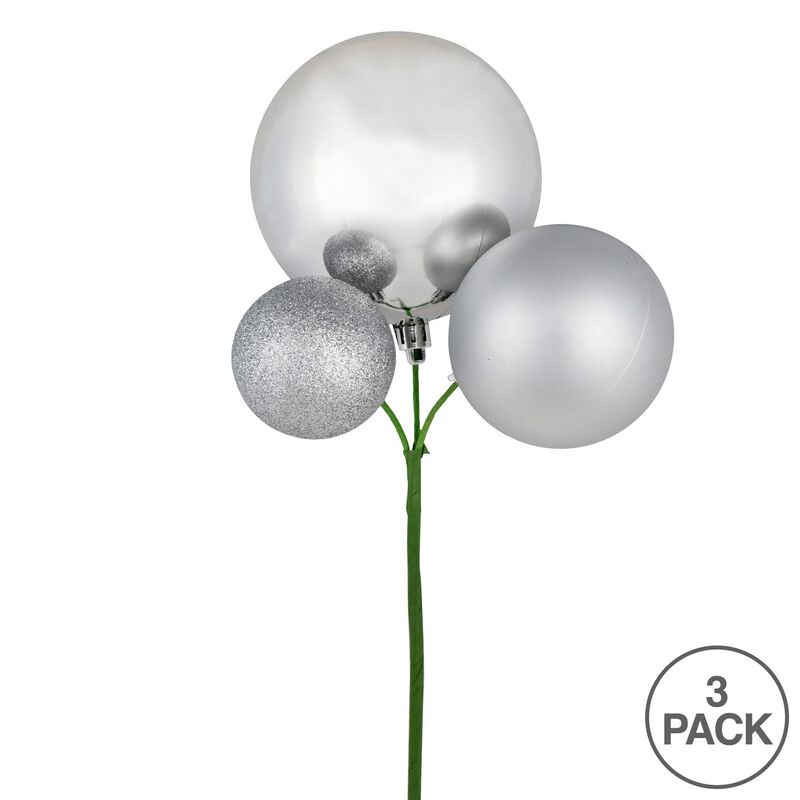 Vickerman Silver Ornament Pick image number 1