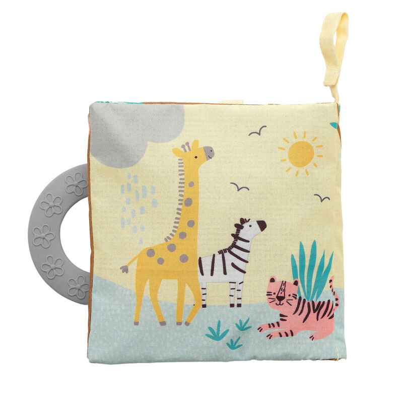 Lambs & Ivy Jungle Friends Developmental Soft Book & Elephant Plush Toy Gift Set