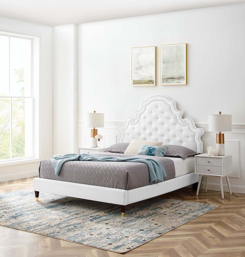 Modway - Gwyneth Tufted Performance Velvet Full Platform Bed image number 1