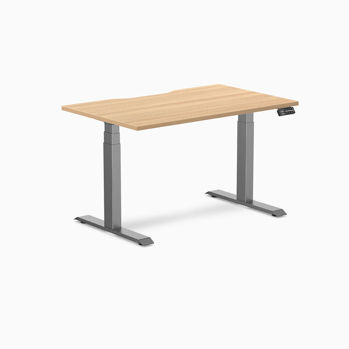 Desky Dual Scalloped Laminate Sit Stand Desk