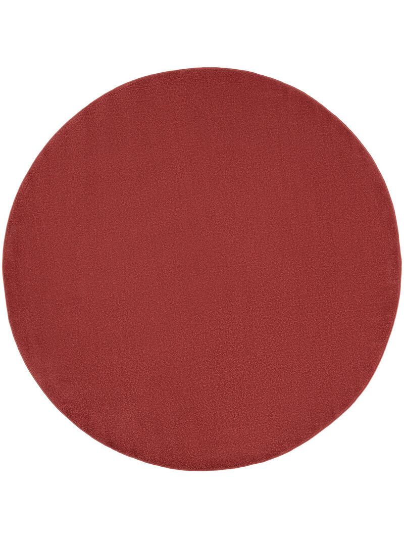 Nourison Essentials NRE01 Brick Red 6' x Round Rug image number 0