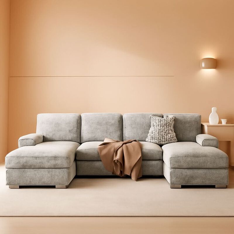 ShipItFurniture 2-Piece Fabric Sectional Sofa with Reversible Chaise image number 1