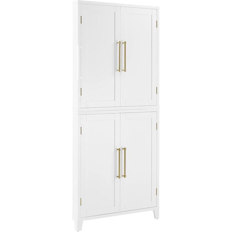 Crosley Furniture Roarke Corner Kitchen Storage Pantry Cabinet