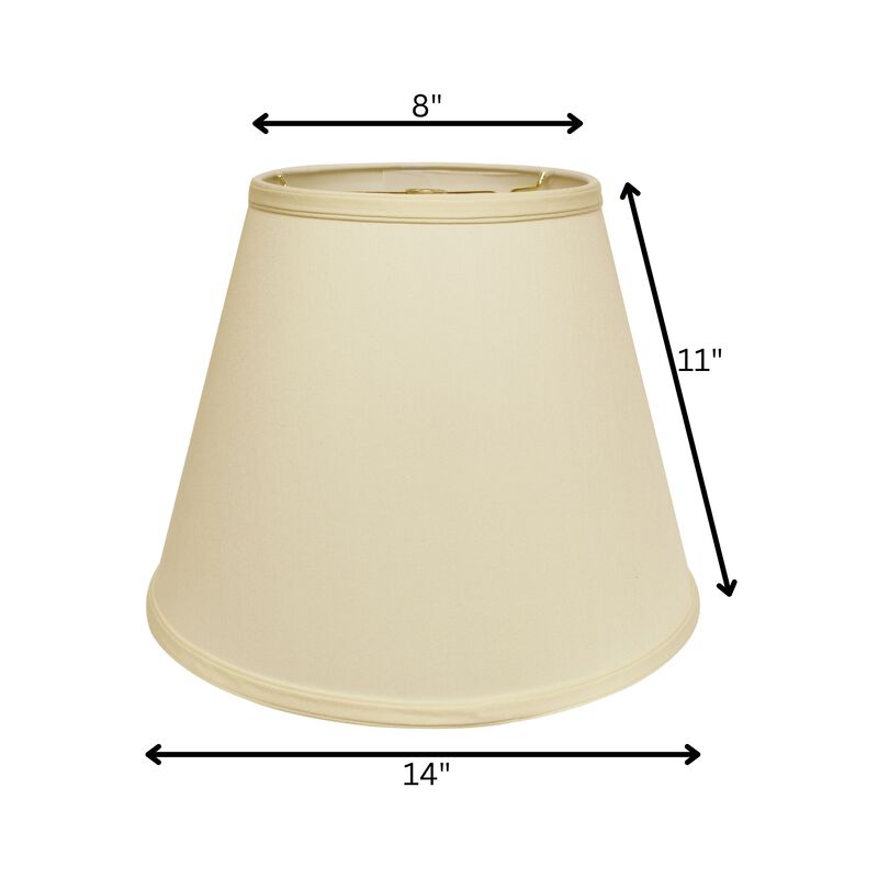 Hivvago 14" Ivory Empire Deep Slanted No Slub Lampshade