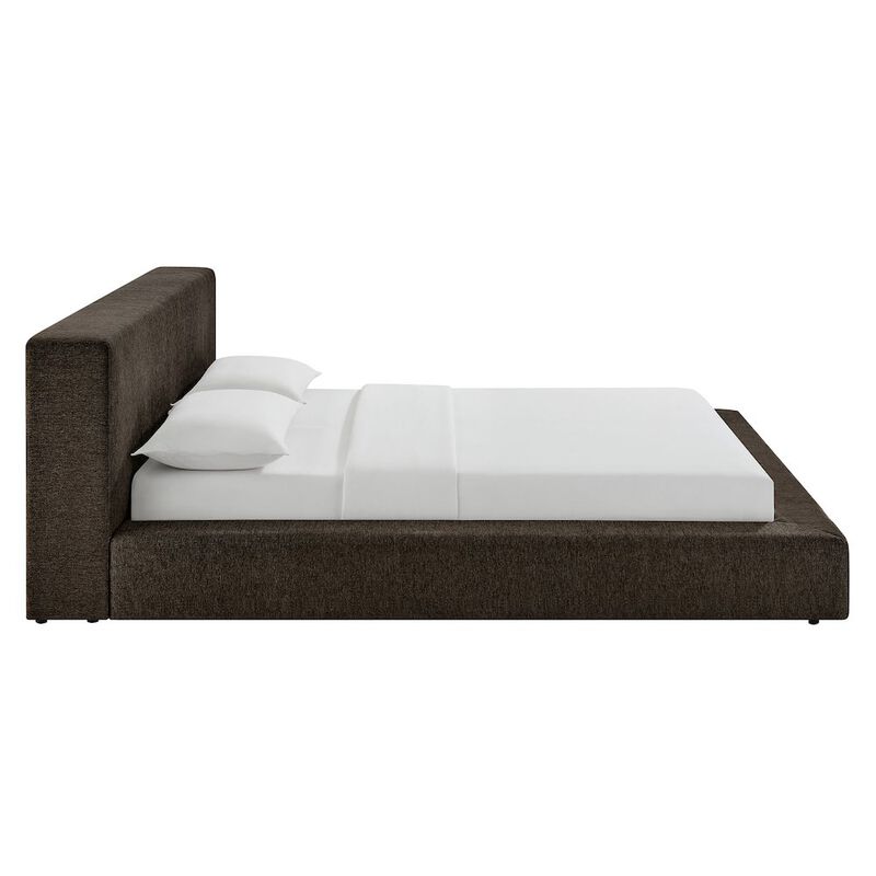 Luma Chenille Upholstered King Platform Bed Frame image number 4