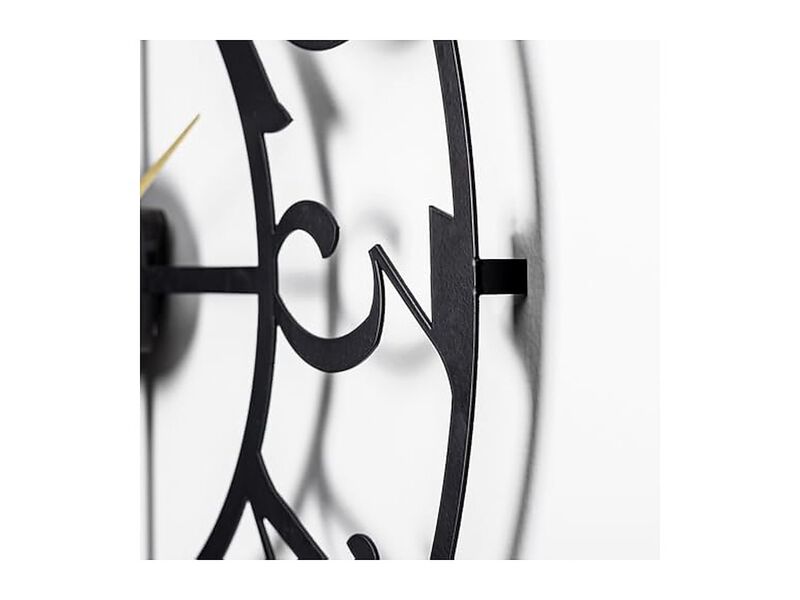 Metal Black Wall Clock 20 Inch Silent Modern Battery Operated Living Room Decor image number 1