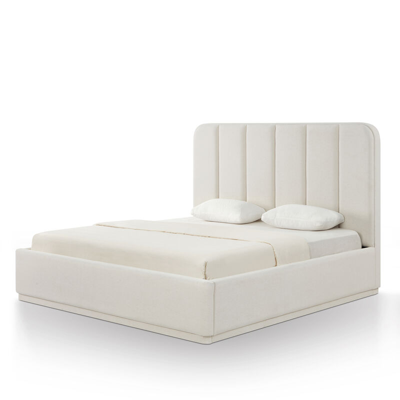 Parker Cream Chenille King Bed image number 1