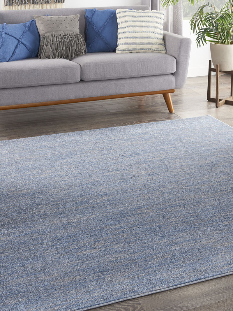Nourison Essentials NRE01 Blue/Gray 7' x Square Rug image number 7