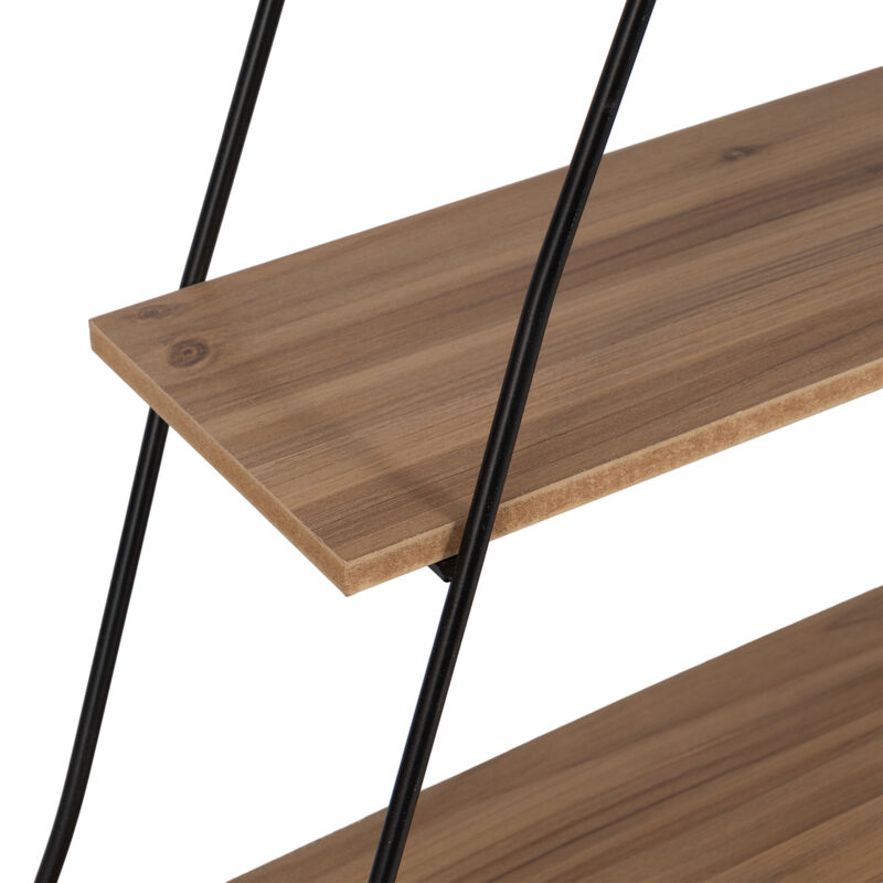 Metal/Wood Triangle Wall Shelf image number 3