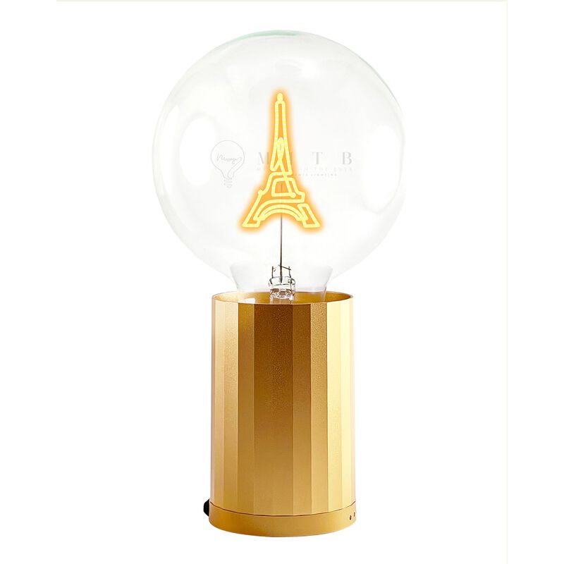 Bulb EIFFEL TOWER Amber with Base Table Lamp PORTABLE Rose Gold image number 0