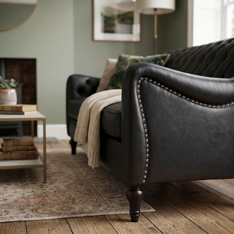 Zutung PU Leather 3‑Seater Sofa image number 5