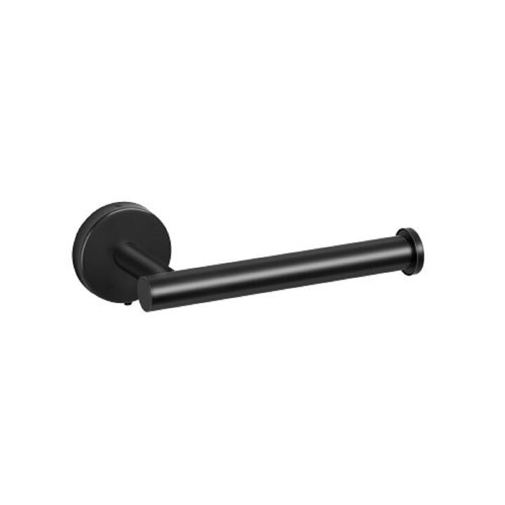 Wall Mount Toilet Paper Holder for Mega Rolls, Rust-Resistant Stainless Steel, Matte Black