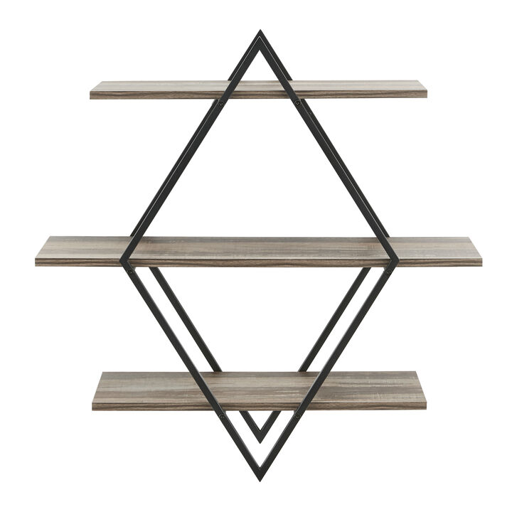 Antigua Crossed Double Diamond Shelf Unit