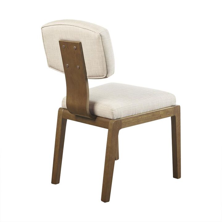Belen Kox Armless Upholstered Dining Chair Set of 2, Tan, 20x23x34, Belen Kox