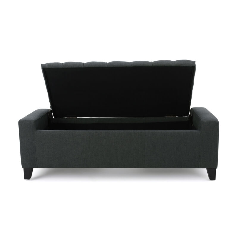 Merax Fabric Upholstered Storage Ottoman for Living Room, Bedroom