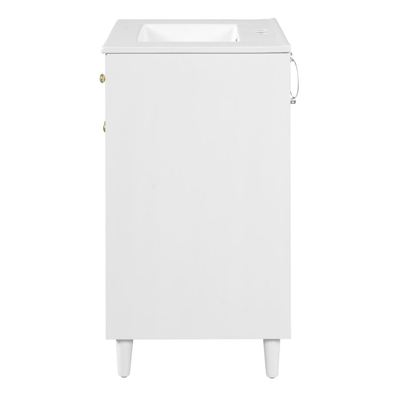 30" Bathroom Vanity with Sink, Storage Cabinet, Adjustable Shelf and Drawer image number 0