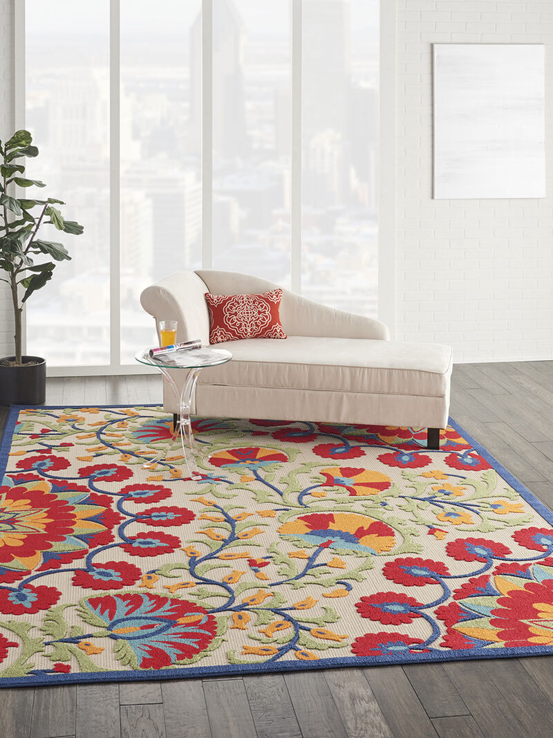 Aloha ALH20 Red/Multicolor 7' x 10' Rug