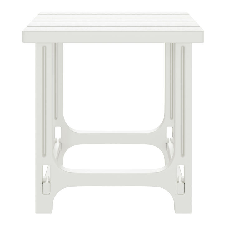 WestinTrends Outdoor 18" HDPE Square Adirondack Patio Side Table