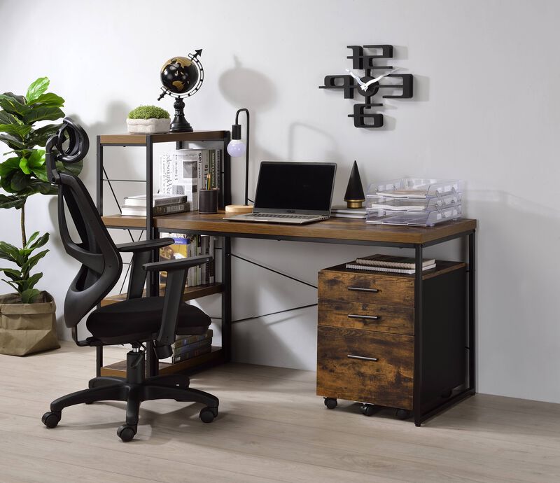 ACME Bob Writing Desk(Same AC00906), Weathered Oak & Black image number 1