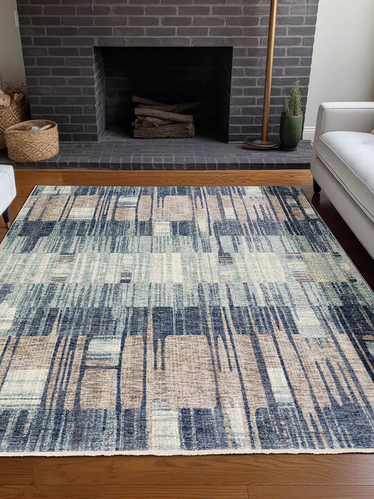 Neola NA11 Navy 3' x 5' Rug