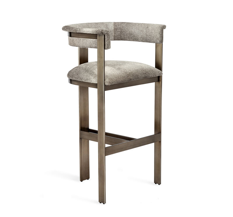 Darcy Hide Bar Stool - Bronze