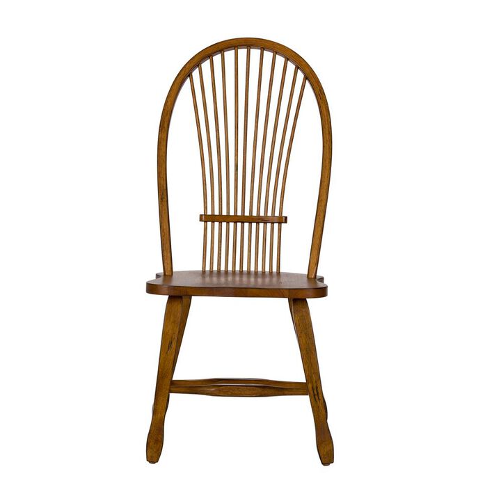 Liberty Furniture Treasures Sheaf Back Side Chair - Oak in Rustic Oak
