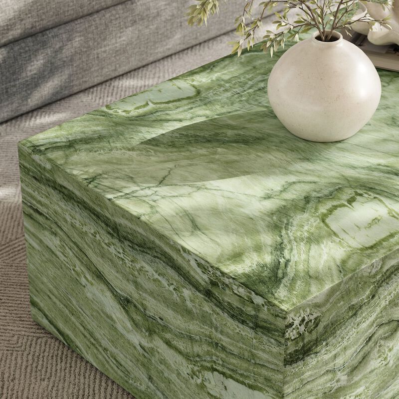 Modway Jordana Square Plinth Indoor - Outdoor Patio Concrete Coffee Table image number 9