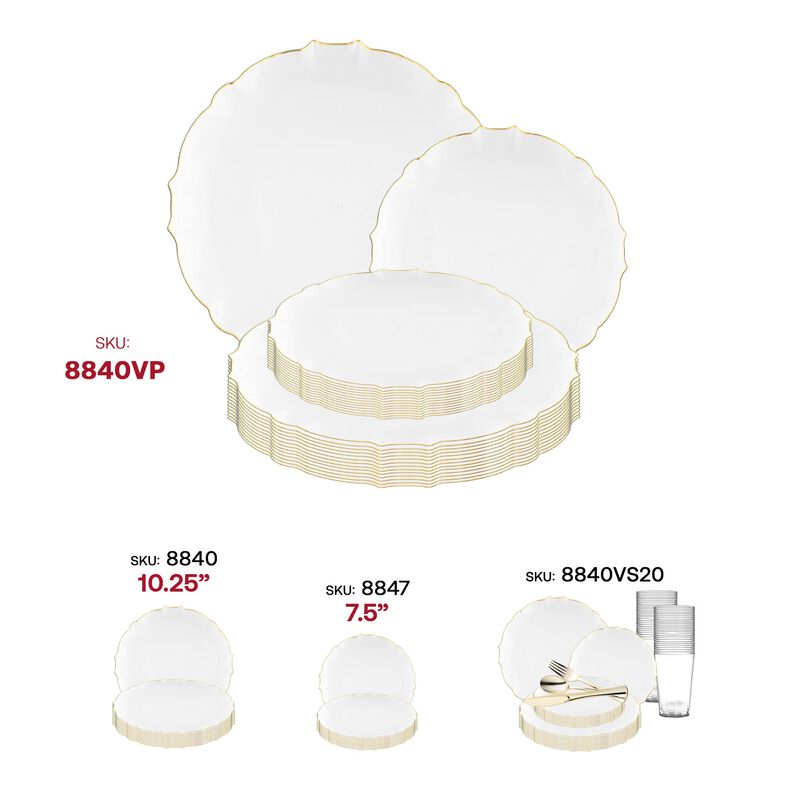Pearl Pink Round Lotus Plastic Dinnerware Value Set (120 Sets) image number 6