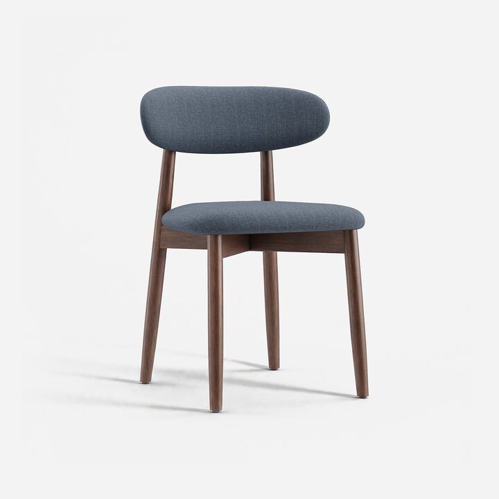 COLAMY NOYA Mid-Century Modern Upholstered Dining Chair Set of 2