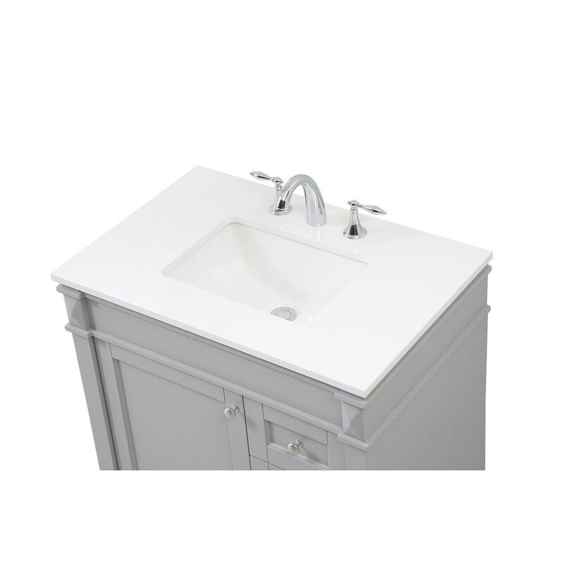 Elegant Kitchen and Bath 32 inch Single bathroom vanity in grey