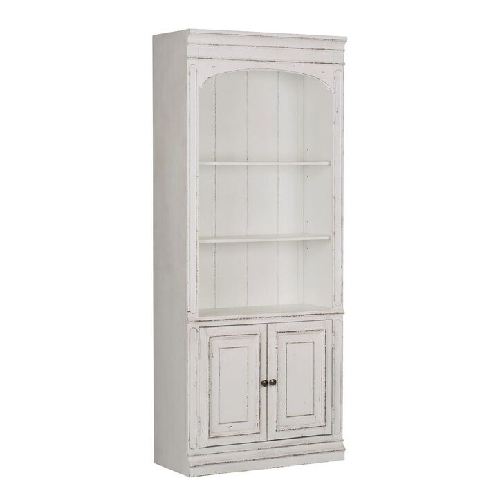 Liberty Furniture Magnolia Manor Bunching Bookcase, W32 x D15 x H78, White