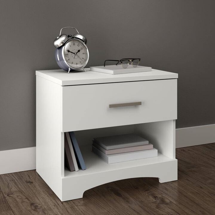 Modern 1 Drawer End Side Table With Storage For Living Room