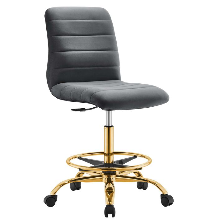 Modway Furniture - Ripple Armless Performance Velvet Drafting Chair