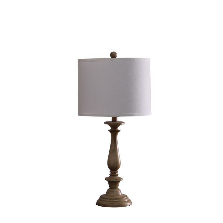 Streamdale 27.5'' In Coastal Wood Effect Polyresin Table Lamp