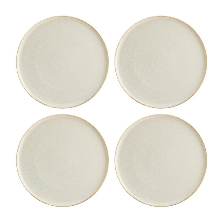 Sand dia.6.25" Round Beige Vitrified Plate (Set of 4)