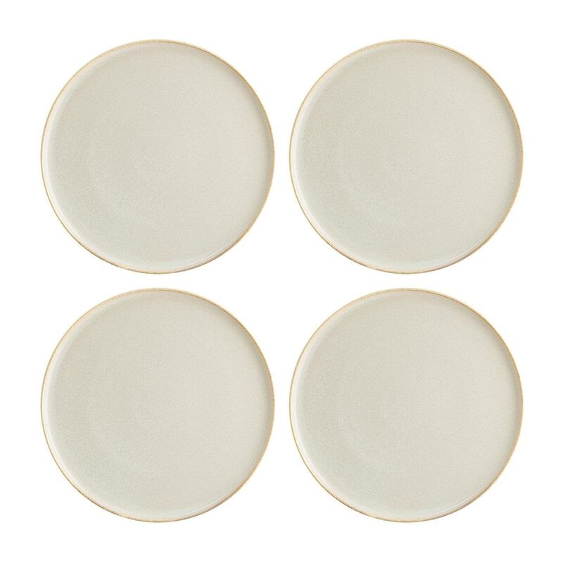 Sand dia.6.25" Round Beige Vitrified Plate (Set of 4) image number 0