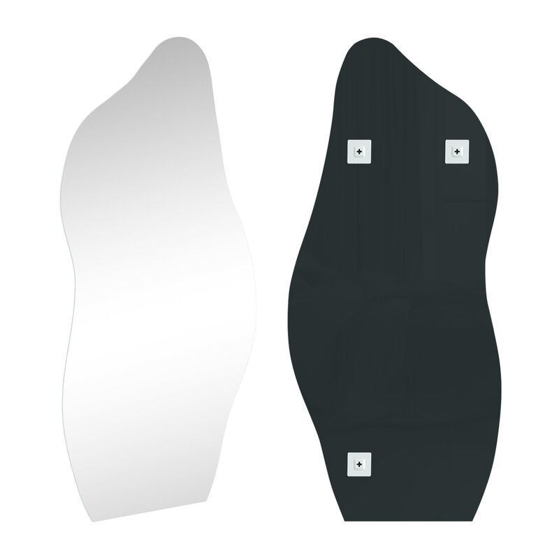 HomeRoots 71" Clear Abstract Frameless Accent Mirror image number 3