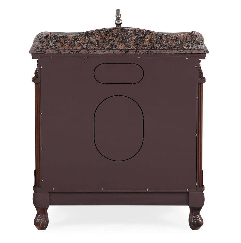 32 Inch Classic Style Medium Brown Fiesta Bathroom Sink Vanity image number 3
