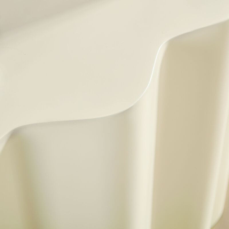 47.24 Inch Fiberglass Entryway Table for Living Room,Narrow Console Table, Modern Wavy Design Sofa Table Entrance Table image number 4