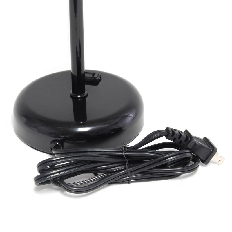 LimeLights Black Stick Lamp with Charging Outlet and Fabric Shade - 2 Pack Set image number 9