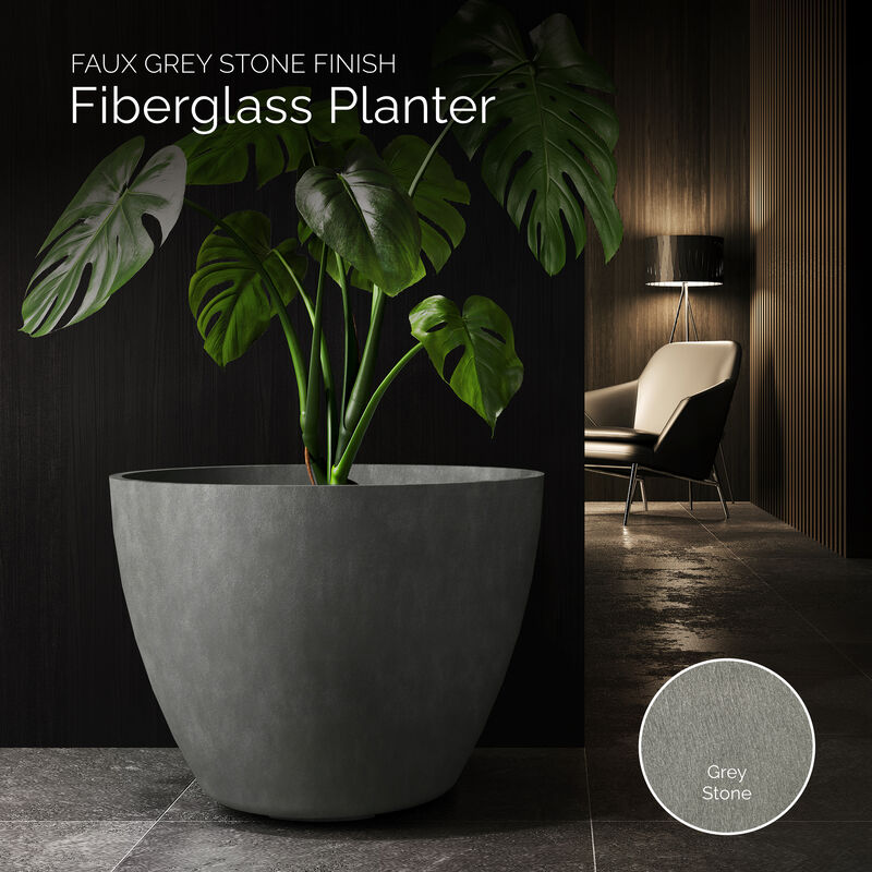 COSAPOTS Lupo Tapered Planter - Fiberglass Indoor/Outdoor and Weather-Resistant Large Planter.